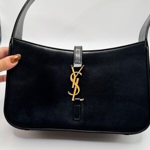 Yves Saint Laurent Le 5 a 7 2022 Black Leather Shoulder Bag